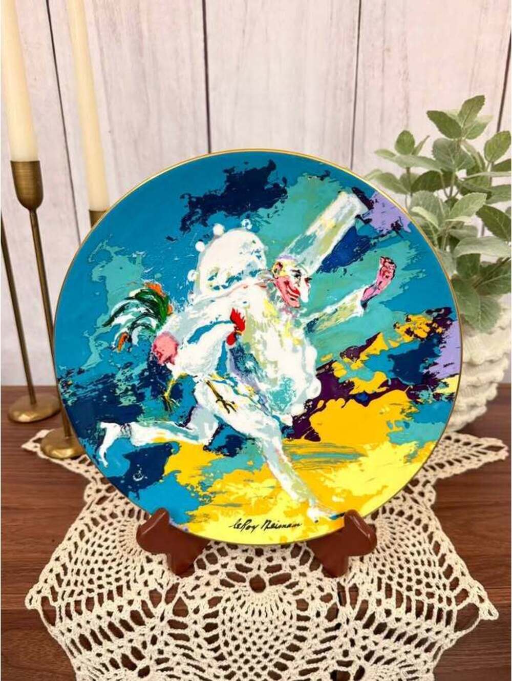 1978 Royal Doulton LeRoy Neiman Punchinello Plate #4817/15000 Box Papers